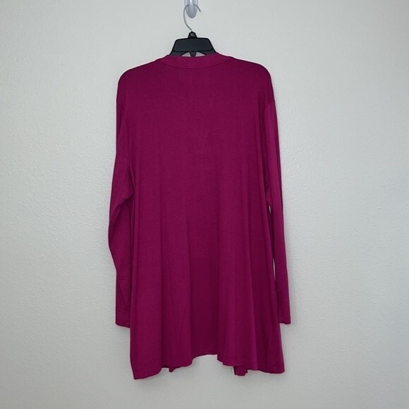 CIELO SOFT & SEXY WITH PERFECT STRETCH MERLOT RAYON OPEN FRONT LS CARDIGAN XL - Picture 8 of 11